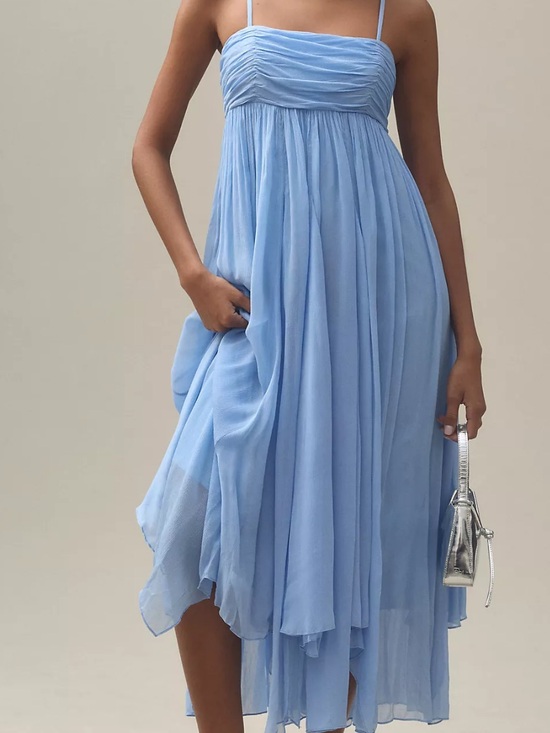 BHLDN Dresses & Skirts - BHLDN Lola Sleeveless Chiffon Midi Dress Size Medium